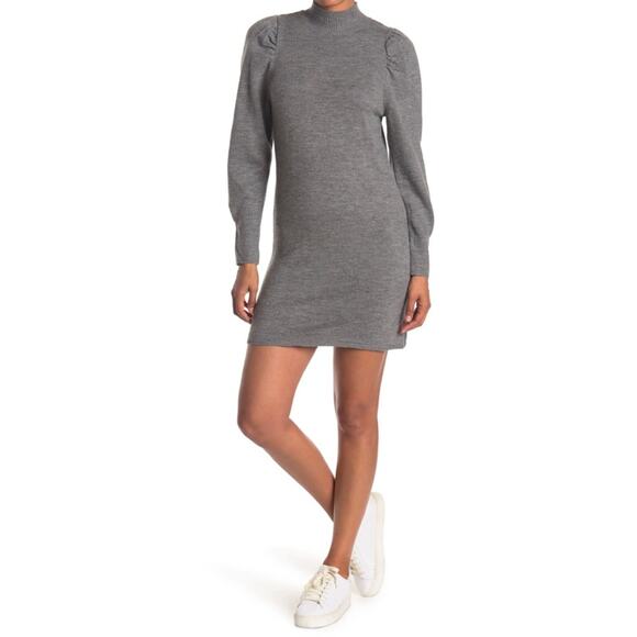 Wayf Dresses & Skirts - WAYF | Gray Mock Neck Sweater Dress